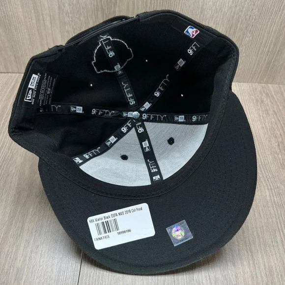 2018 NBA Finals Golden State Warriors New Era 9Fifty Cap Hat Mens One Size Black - Picture 8 of 10